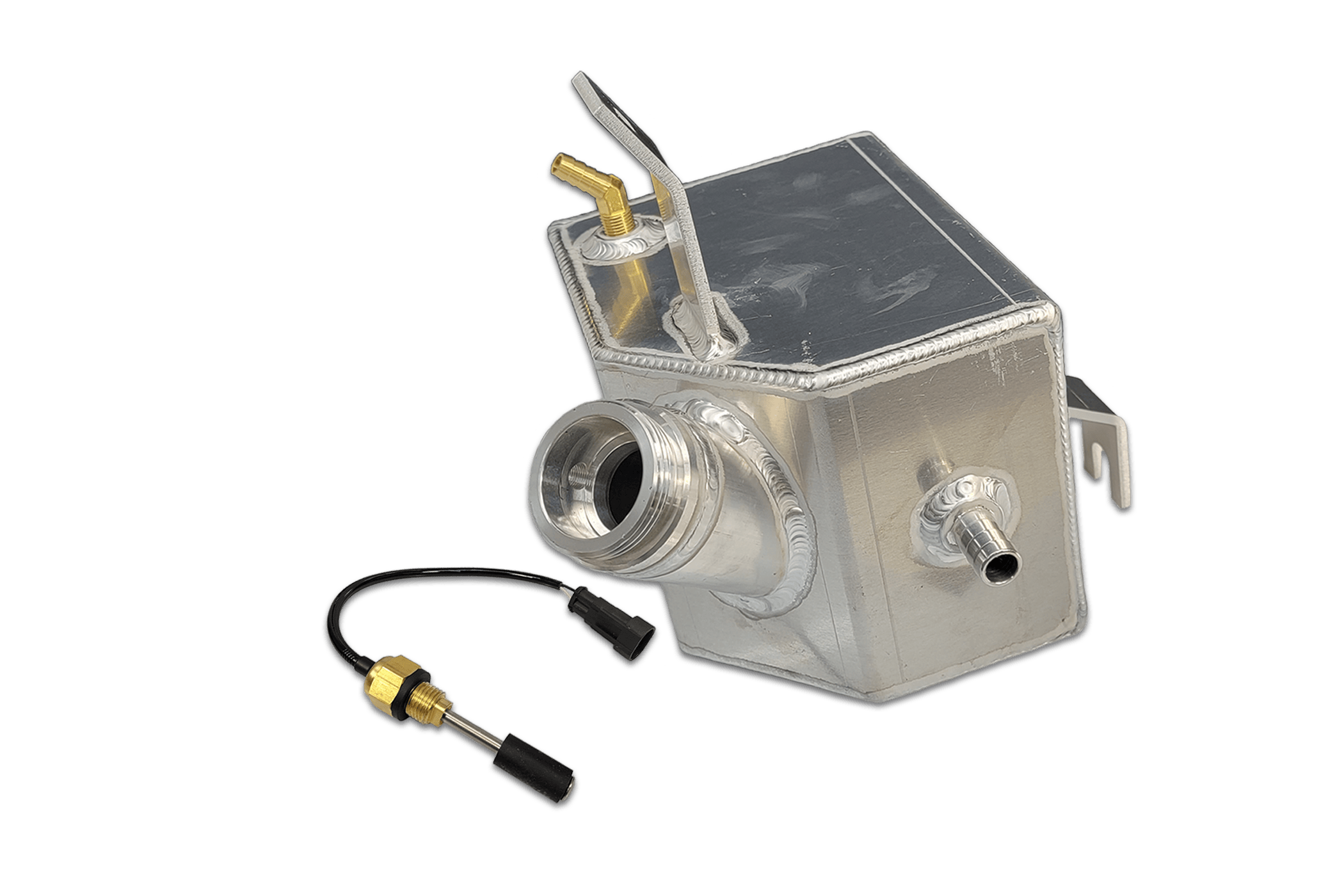 13-18 6.7 Cummins Welded Aluminum Coolant Tank w/ Low Level Sensor - G&R Diesel Inc.