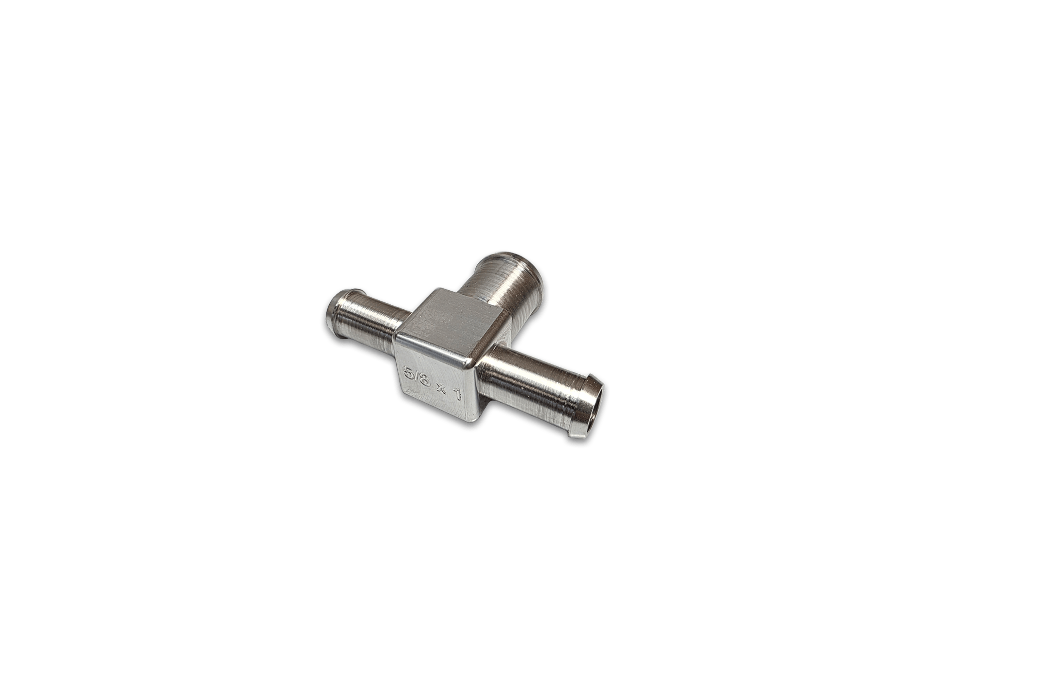 G&R Diesel Inc. 5/8 x 1-inch billet aluminum coolant T fitting for engine cooling systems.