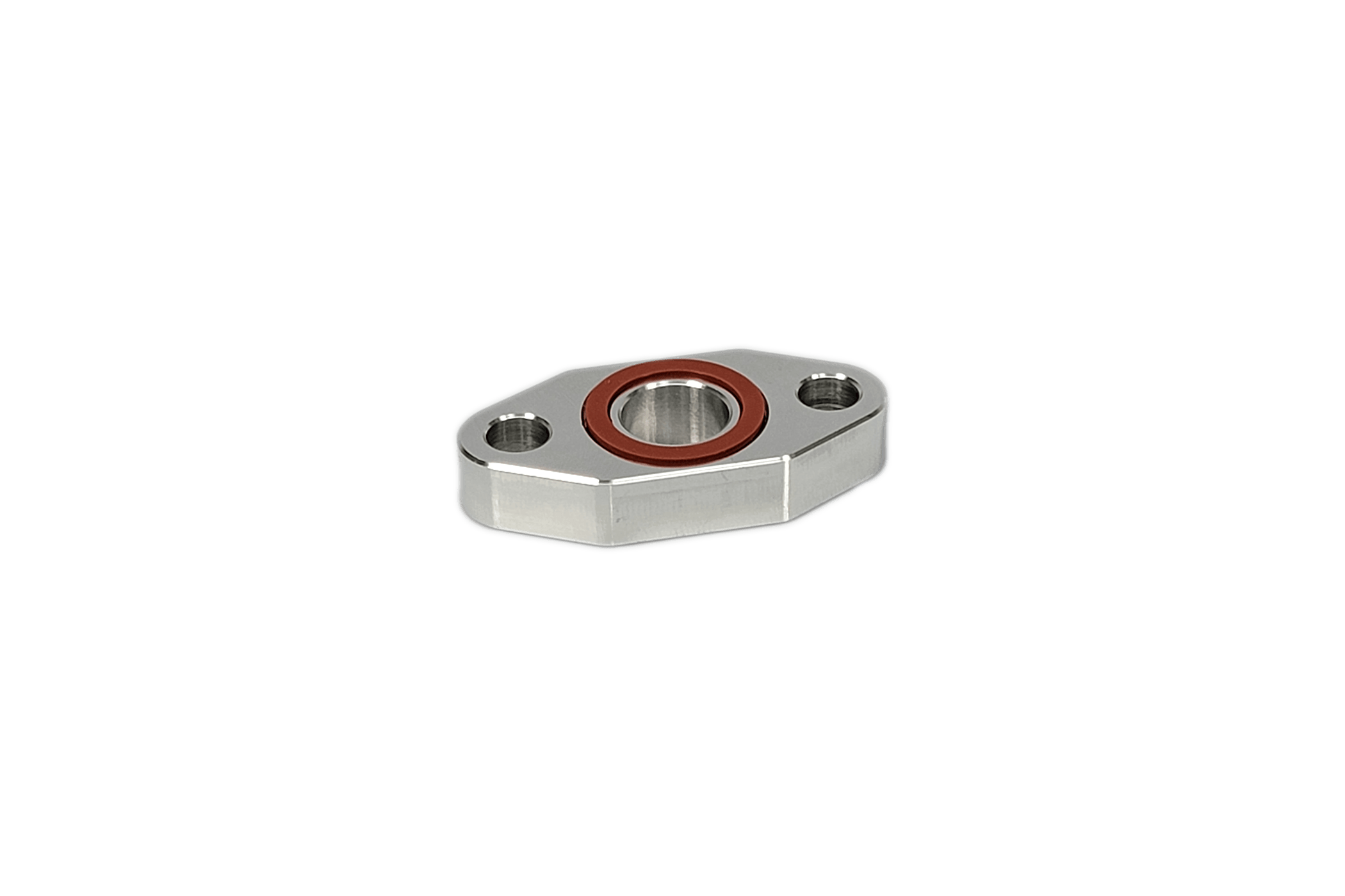 G&R Diesel Inc. S300 & S400 1/2-inch turbo pedestal spacer shown in close-up image, highlighting the durable metal component.