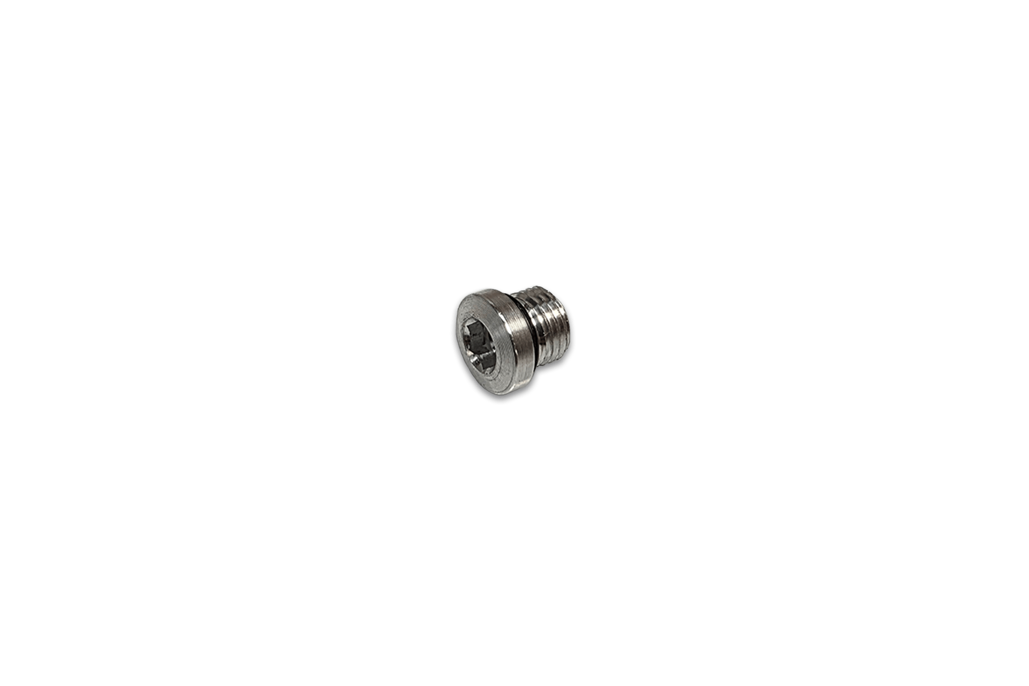 4AN ORB plug from G&R Diesel Inc. showcasing a black anodized aluminum plug with 4AN size and ORB threading for fuel systems.