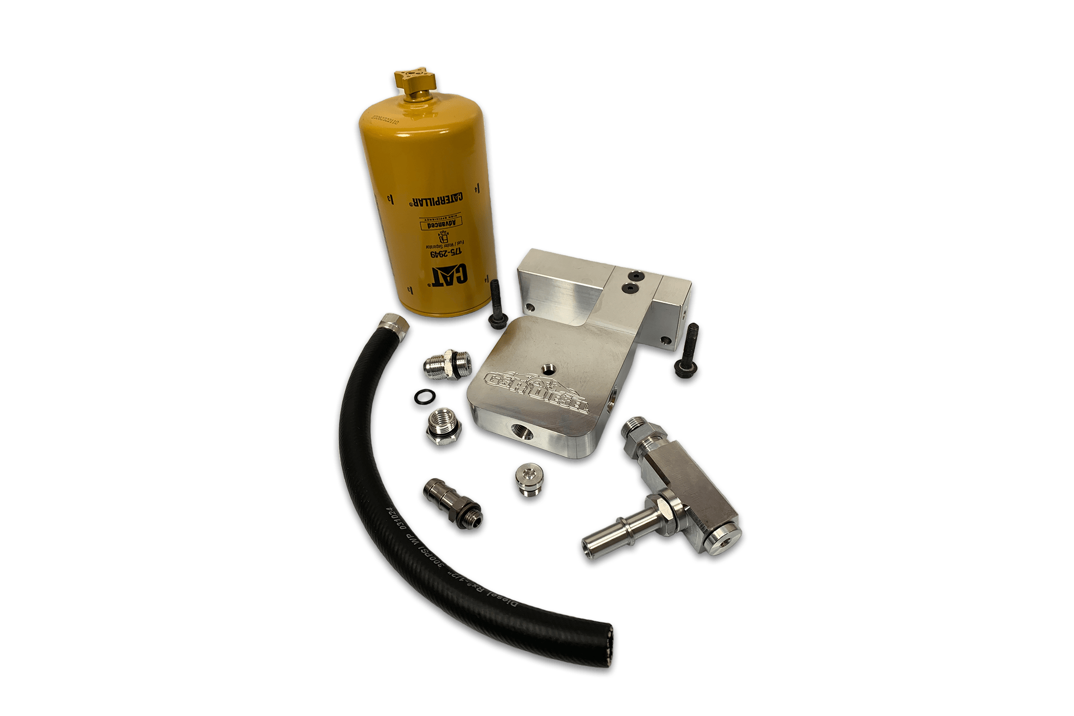 2010-2018 6.7 Cummins CAT Fuel Filter Conversion Kit - G&R Diesel Inc.