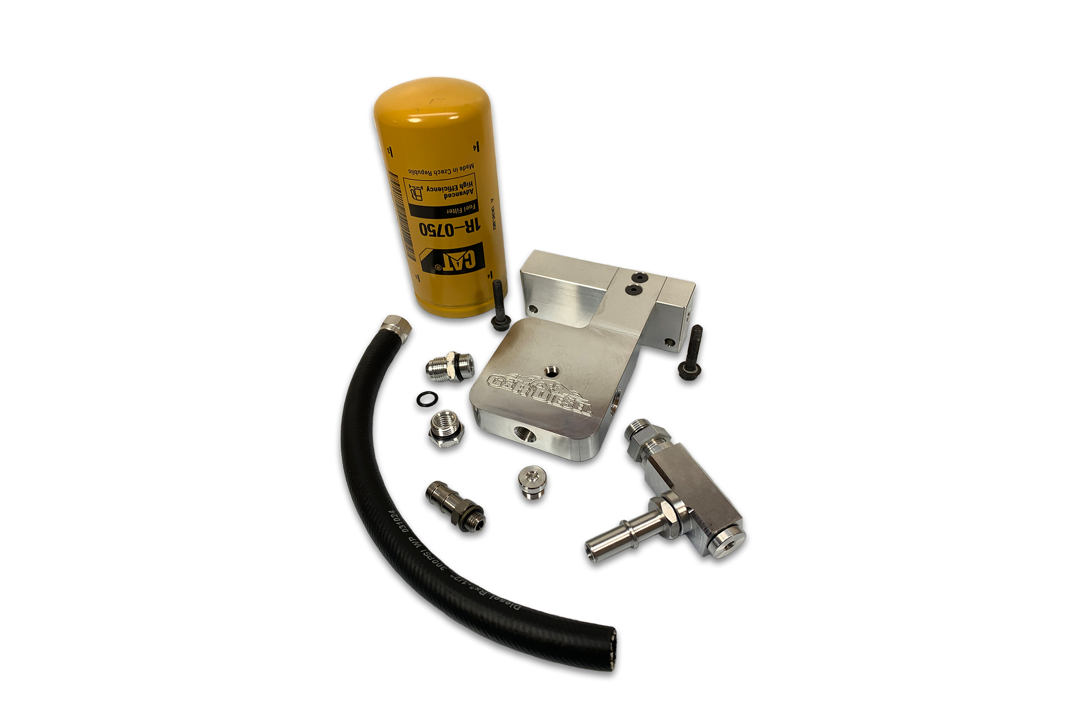 6.7 Cummins Engine Mounted CAT Fuel Filter Conversion Kit