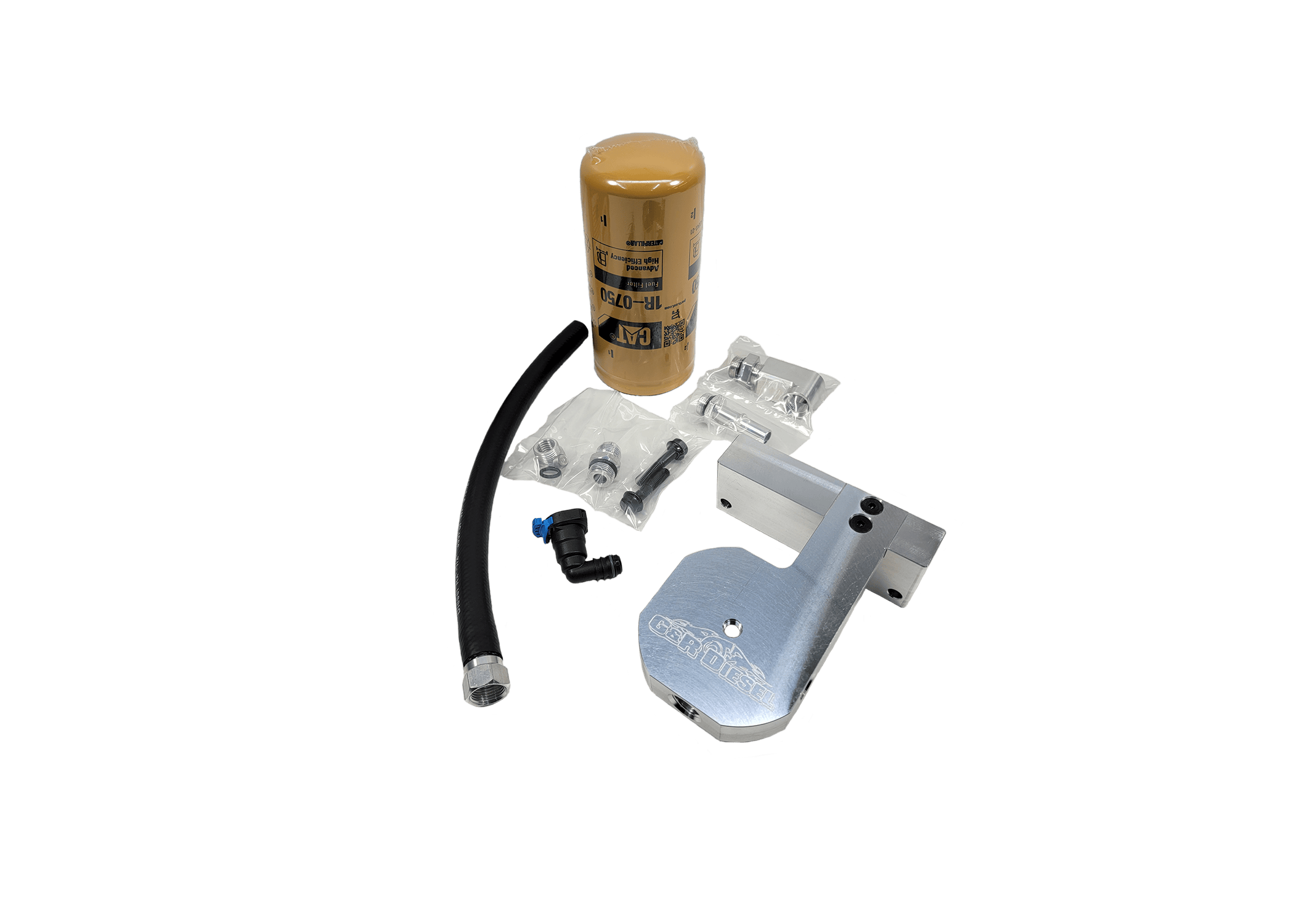 2019-2020 6.7 Cummins CAT Fuel Filter Conversion Kit - G&R Diesel Inc.